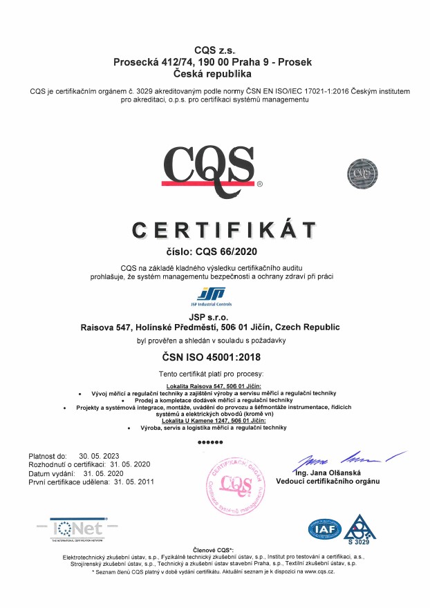 CQS - OHSAS 18001 (Cz)