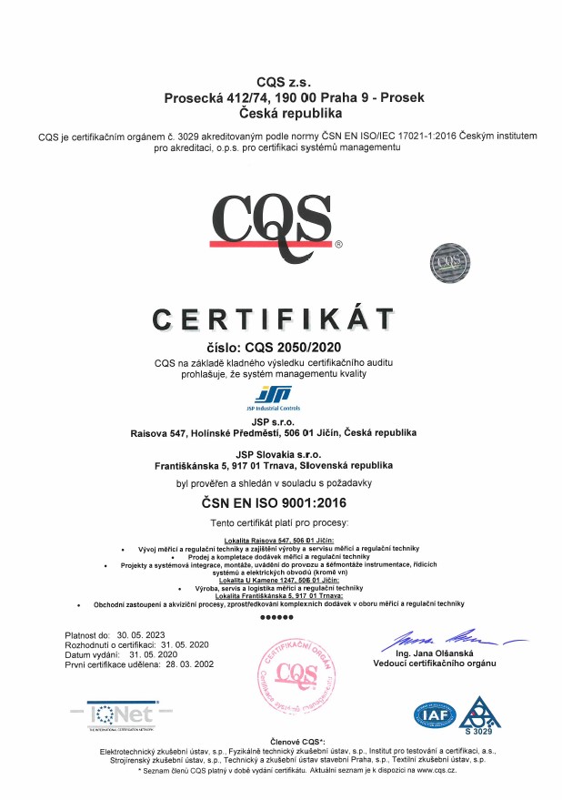 CQS - ISO 9001 (Cz) 